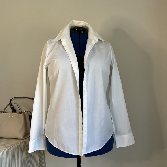 Talbots Tops - Women's button down tailored shirt, Talbots, Size 14, White, New